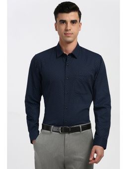Peter England - Men Black Regular Fit Full Sleeves Formal Shirt