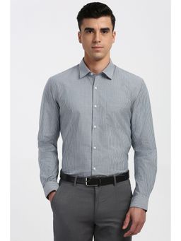 Peter England - Men Grey Regular Fit Full Sleeves Formal Shirt