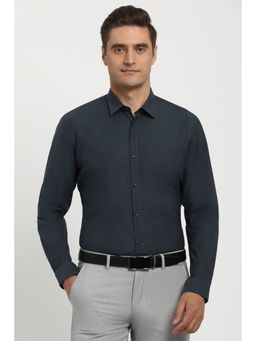 Peter England - Men Dark Green Slim Fit Full Sleeves Formal Shirt