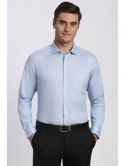 Peter England - Men Light Blue Regular Fit Full Sleeves Formal Shirt