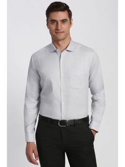 Peter England - Men Grey Regular Fit Full Sleeves Formal Shirt