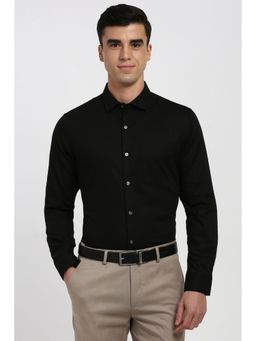 Peter England - Men Black Slim Fit Full Sleeves Formal Shirt