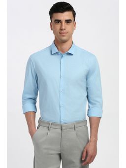 Peter England - Men Light Blue Slim Fit Full Sleeves Formal Shirt