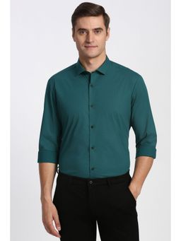 Peter England - Men Teal Slim Fit Full Sleeves Formal Shirt