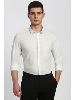 Peter England - Men White Slim Fit Full Sleeves Formal Shirt