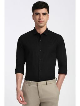 Peter England - Men Black Super Slim Fit Full Sleeves Formal Shirt