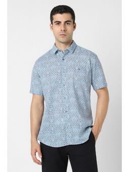 Van Heusen - Men Multicolour Print Half Sleeves Party Shirt