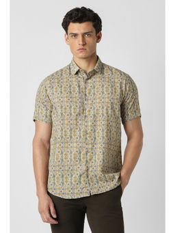 Van Heusen - Men Multicolour Print Half Sleeves Party Shirt