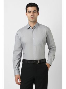 Van Heusen - Men Grey Print Full Sleeves Wedding Shirt