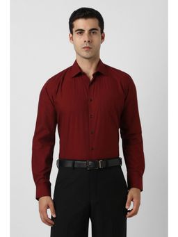 Van Heusen - Maroon Textured Shirt