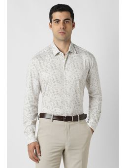 Van Heusen - White Printed Shirt