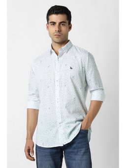 Van Heusen - White Printed Shirt