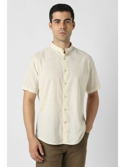 Van Heusen - Cream Solid Shirt