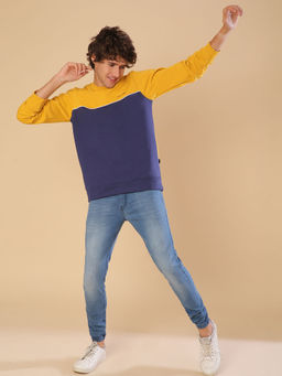 Campus Sutra - Men Colorblocked Stylish Casual Sweatshirt