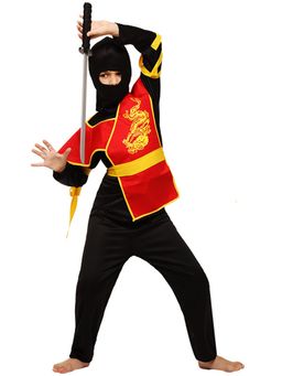 Little Surprise Box - The Black/Red Dragon Ninja, Kids Halloween Costume Dress Up