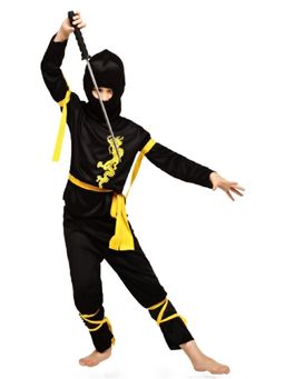 Little Surprise Box - The Black/Yellow Dragon Ninja, Kids Halloween Costume Dress Up