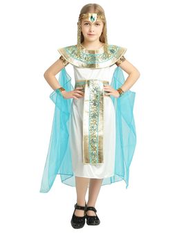 Little Surprise Box - White/Blue Egyptian Girl, Kids Halloween Costume Dress Up