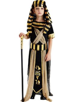 Little Surprise Box - Black/Gold Egyptian Boy, Kids Halloween Costume Dress Up For Boys