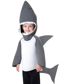 Little Surprise Box - Grey Baby Shark, Kids Halloween Costume Fancy Dress Up