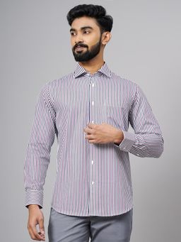 JadeBlue - Multi-Color Cotton Striped Slim Fit Formal Shirt