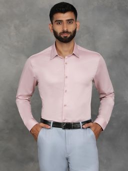 Greenfibre - Pink Cotton Solid Full Sleeve Casual Shirt