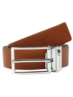 Bulchee - Mens Genuine Leather Belt Casual Jeans Tan-Blackbul2118B