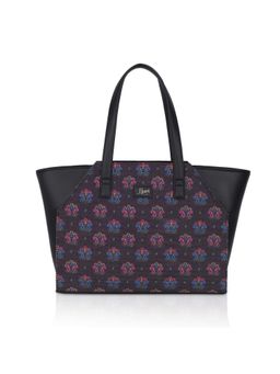 LIVRO - Loom Womens Vegan Leather Double Handle Tote Laptop Bag-Brown (L)