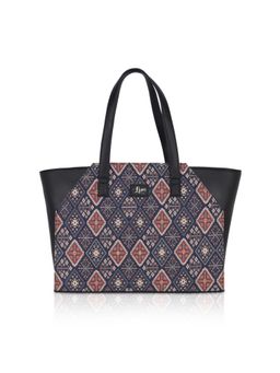 LIVRO - Loom Womens Vegan Leather Double Handle Tote Laptop Bag-Multi-Color (L)