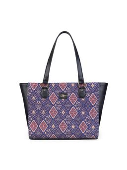 LIVRO - Zinia Womens Vegan Leather Double Handle Tote Laptop Bag-Purple (L)