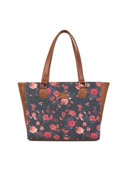 LIVRO - Zinia Womens Vegan Leather Double Handle Tote Laptop Bag-Grey (L)