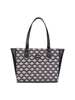 LIVRO - Zinia Womens Vegan Leather Double Handle Tote Laptop Bag-Black (L)