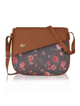 LIVRO - Regal Womens Vegan Leather Sling Bag with Adjustable Strap-Grey (M)