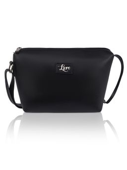 LIVRO - Regal Womens Vegan Leather Sling Bag with Adjustable Strap-Black (S)
