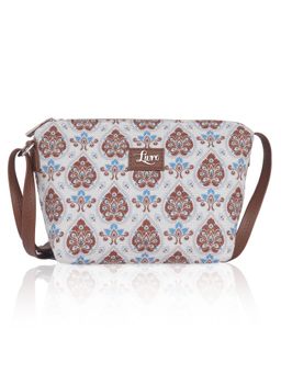 LIVRO - Regal Womens Vegan Leather Sling Bag with Adjustable Strap-White (S)