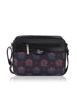 LIVRO - Alipo Womens Vegan Leather Floral Jute Printed Sling Bag with Adjustable Strap-Purple (M)