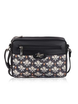LIVRO - Alipo Womens Vegan Leather Floral Jute Printed Sling Bag with Adjustable Strap-Grey (M)