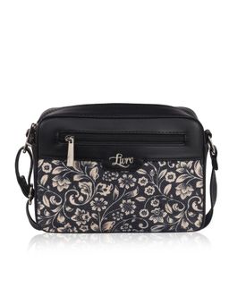 LIVRO - Alipo Womens Vegan Leather Floral Jute Printed Sling Bag with Adjustable Strap-Grey (M)