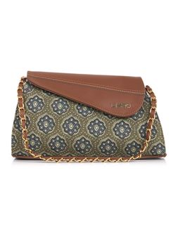 LIVRO - Premium Womens Vegan Leather Baguette Bag for Parties-Olive (M)