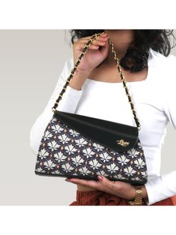 LIVRO - Premium Womens Vegan Leather Baguette Bag for Parties-White (M)