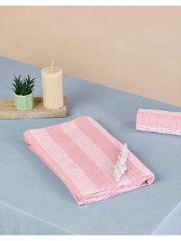 Fabindia - Pink Cotton Honeycomb Towel (L)