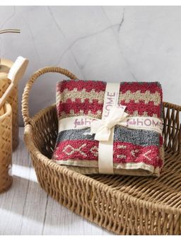 Fabindia - Multi-Color Cotton Woven Face Towel (Set of 2) (M)