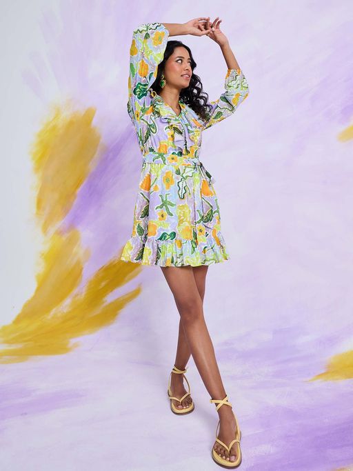 nykaa fashion dress 172 Threads Sunflower Dress