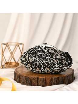 sugarcrush - Suagrcrush Soft Pouch Embroidered Heritage Black with Handle