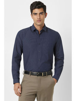 Peter England - Men Navy Blue Slim Fit Formal Shirt