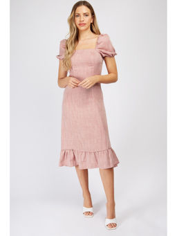 Trendyol - Pink Smock Midi Dress