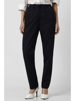 Van Heusen - Women Black Solid Formal Regular Fit Trouser