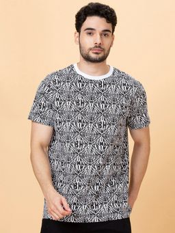 Being Human - Men White Printed Crew Neck T-Shirt