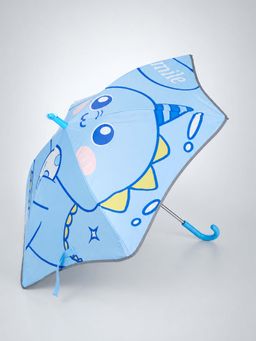 Little Surprise Box - Blue Blended Fabric Graphic Umbrella (3-12 Years)