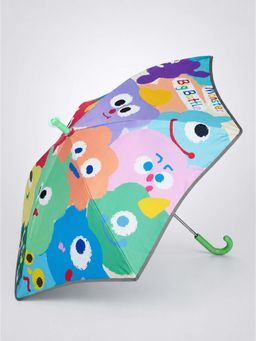 Little Surprise Box - Multi-Color Blended Fabric Graphic Umbrella (3-12 Years)