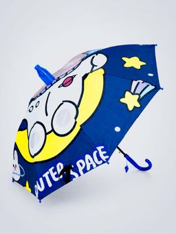 Little Surprise Box - Navy Blue Blended Fabric Graphic Umbrella (7-12 Years)